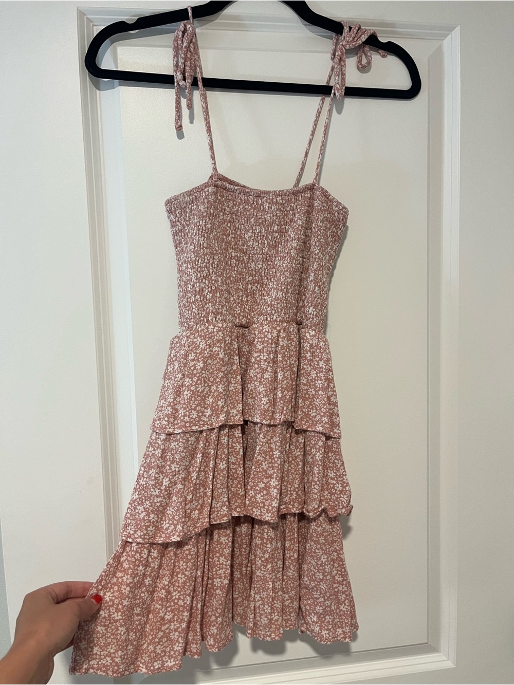 Windsor Pink Floral Tiered Mini Dress